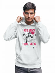  God Bless These Gains - GYM Fitness Unisex Kapucnis Pulóver (473349)