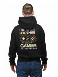  I'm brother and gamer - Unisex Zipzáros Pulóver (630045)