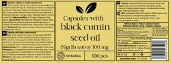 Herbatica Fekete köménymagolaj (Nigella sativa) kapszulában /300 mg - 100 kapszula - Herbatica