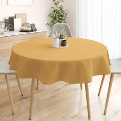 Goldea față de masă loneta - auriu - rotundă Ø 120 cm Fata de masa