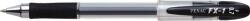 PENAC Pix cu gel PENAC FX-1, rubber grip, 0.7mm, con metalic, corp transparent - scriere neagra (P-BA1903-06F) - officeclass