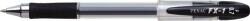 PENAC Pix cu gel PENAC FX-1, rubber grip, 0.7mm, con metalic, corp transparent - scriere neagra (P-BA1903-06F)