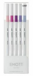 Emott Set 5 Fineliners Uni Emott, 0.4 mm, Set 7, Culori Pastel