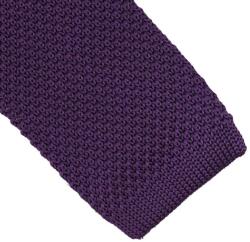 Onore Cravata slim tricotata, Onore, mov, microfibra, 145 x 5.5 cm, model uni