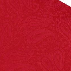 Onore Cravata ascot, Onore, rosu, microfibra, 125 x 15.5 cm, model paisley