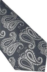 Onore Cravata lata paisley, Onore, negru, microfibra, 140 x 9 cm, model floral