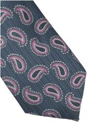 Onore Cravata slim paisley, Onore, roz, microfibra, 145 x 6.5 cm, model simplu mic