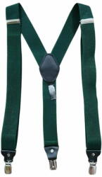 Onore Bretele medii, Onore, verde si garnitura negru, poliester si latex si piele ecologica si aliaj metalic, 80 - 120 x 3.5 cm, model uni