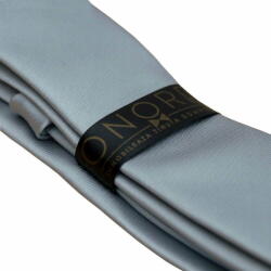 Onore Cravata slim, Onore, gri deschis, microfibra, 145 x 6 cm, model uni