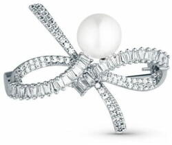  JwL Luxury Pearls Női csillogó bross masni igazgyöngyökkel és kristályokkal JL0842