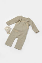 BabyJem Set bluza si salopeta, winter muselin, 100% bumbac - verde, babycosy (marime: 9-12 luni)