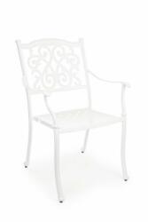 Bizzotto Set 4 scaune fier alb Ivrea 65x60x92 cm (0805090)