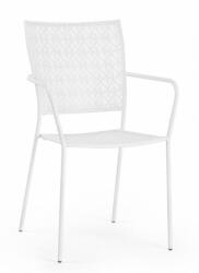 Bizzotto Set 4 scaune fier alb Lizette 54x55x89 cm (0802964)