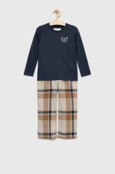 Abercrombie & Fitch gyerek pizsama sötétkék, sima - sötétkék 122-128