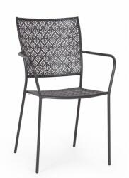 Bizzotto Set 4 scaune fier gri antracit Lizette 54x55x89 cm (0802968)