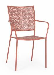 Bizzotto Set 4 scaune fier caramiziu Lizette 54x55x89 cm (0802965)