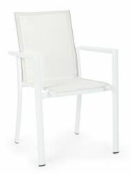 Bizzotto Set 4 scaune albe Konnor 56.2x60x88 cm (0662740)