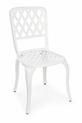 Bizzotto Set 2 scaune aluminiu alb Faenza 44x46x89 cm (0805097)