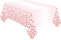 Amscan Față de masă pentru aniversare roz-aurie 180 x 120 cm Fata de masa