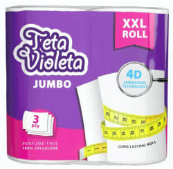 Violeta háztartási papírtörlő JUMBO XXL prémium, 3 rét/2 tek