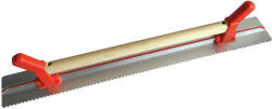 MOB IUS Rigle de tencuire cu o latura dintata şi maner de lemn + PVC, 1200×100mm (226826)