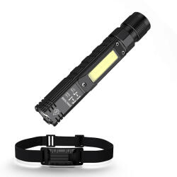 Rovo Lanterna Multifunctionala LED Supfire G19, USB, 500lm, 200m, incarcare USB, lumina rosie, suport cap, prindere magnetica (G19)