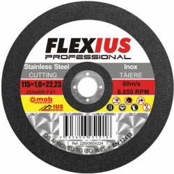 MOB&IUS Disc abraziv pentru taiere inox TI8, Ø A: 115 mm (DA115X1,0TI8)