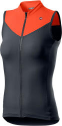 Castelli - tricou pentru ciclism fara maneci pentru femei Solaris sleeveless jersey - albastru inchis steel roz portocaliu (CAS-4521058-070)