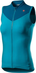 Castelli - tricou pentru ciclism fara maneci pentru femei Solaris sleeveless jersey - albastru deschis sky albastru inchis marin (CAS-4521058-086)