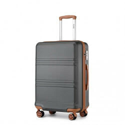 Miss Lulu London K1871-1L - Kono ABS 24 Zoll geformter horizontaler Design-bőrönd szürke és barna