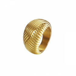JOOP! Női gyűrű nemesacél ezüst arany Waves JPRG10609B 54 (17.2 mm Ø)