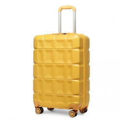 Miss Lulu London K2292L - Kono 20 Zoll könnyű Hartschalen-ABS-Gepäck bőrönd TSA-zár sárga