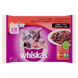 Whiskas Junior nedves állateledel macskák számára alutasakos 4×100 g