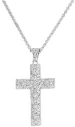 Amen Colier din argint cu zirconii Crucea Crosses CCZBB (lanț, pandantiv)