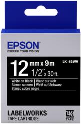 Epson LK-4BWV vivid fekete alapon fehér eredeti címkeszalag (C53S654009) - onlinetoner