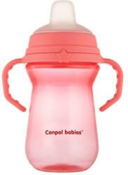 Canpol babies Canpol FirstCup itatópohár szilikonos ivócsőrrel 250ml 6h+ - Rózsaszín