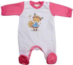 Asti Belül bolyhos hosszú ujjú kislány rugdalózó Rókalány mintával