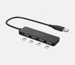 Approx USB HUB - USB2.0 4in1 HUB (4db USB2.0) Fekete (APPC46) (APPC46)