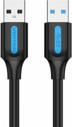 Vention CONBI USB-A apa - USB-A apa 3.0 Adat és töltő kábel - Fekete/Kék (3m) (CONBI)