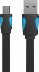 Vention VAS-A14-B100 USB-A apa - Mini USB-B apa 2.0 Adat és töltő kábel - Fekete/Kék (1m) (VAS-A14-B100)