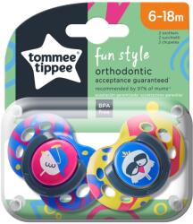 Tommee Tippee Suzete Tommee Tippee - Fun Style, 6-18 luni, pui, 2 buc (TT.0084.002)