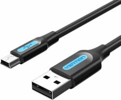 Vention COMBH USB-A apa - USB Mini-B apa 2.0 Adat és töltő kábel - Fekete/Kék (2m) (COMBH)