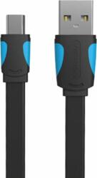 Vention VAS-A14-B050 USB-A apa - Mini USB-B apa 2.0 Adat és töltő kábel - Fekete/Kék (0.5m) (VAS-A14-B050)
