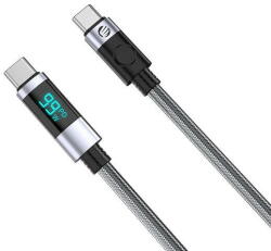 ORICO Cablu USB LDC2C 100W USB Type-C - USB Type-C 0.5m Negru cu display (LDC2C-05-BK)