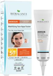 BIOBALANCE Aknsun Tinted Medium Mattifying Face Aqua Fusion For Oily, Acne-Prone Skin SPF 50+ Színezett Nappali Krém 40 ml