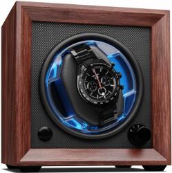 Klarstein Brienz 1, cutie de întors ceasuri, 1 ceas, 4 moduri, aspect de lemn, lumină interioară albastră (WW3-UhreBrien1) (WW3-UhreBrien1) - electronic-star
