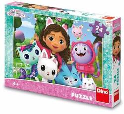 Dino Puzzle cu 24 de piese Casa de păpuși a lui Dino Gabby, Gabby în grădină (351707) Puzzle