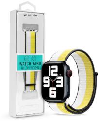 DEVIA Apple Watch szövet sport szíj - Devia Nylon Woven Braided Adjustable two-tone Watch Loop - 42/44/45/49 mm - oat milk (ST364709) (ST364709)