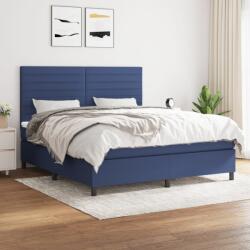 vidaXL kék szövet rugós ágy matraccal 160 x 200 cm (3141871)