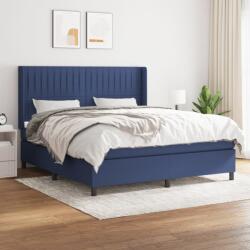 vidaXL kék szövet rugós ágy matraccal 160 x 200 cm (3131607)